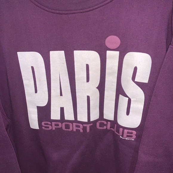 Vintage 90s Paris Sport Club Women’s Pullover Crewneck Sweater - Picture 2 of 4
